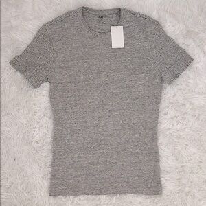 Striped Slim Fit Gray T-Shirt